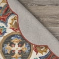 thumbnail image 4 of 6â€™ Round Red Layered Petals Area Rug, 4 of 5