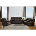 thumbnail image 4 of Titanic Furniture Nestor Bonded Leather Recliner Loveseat with USB Port in Brown, 4 of 6