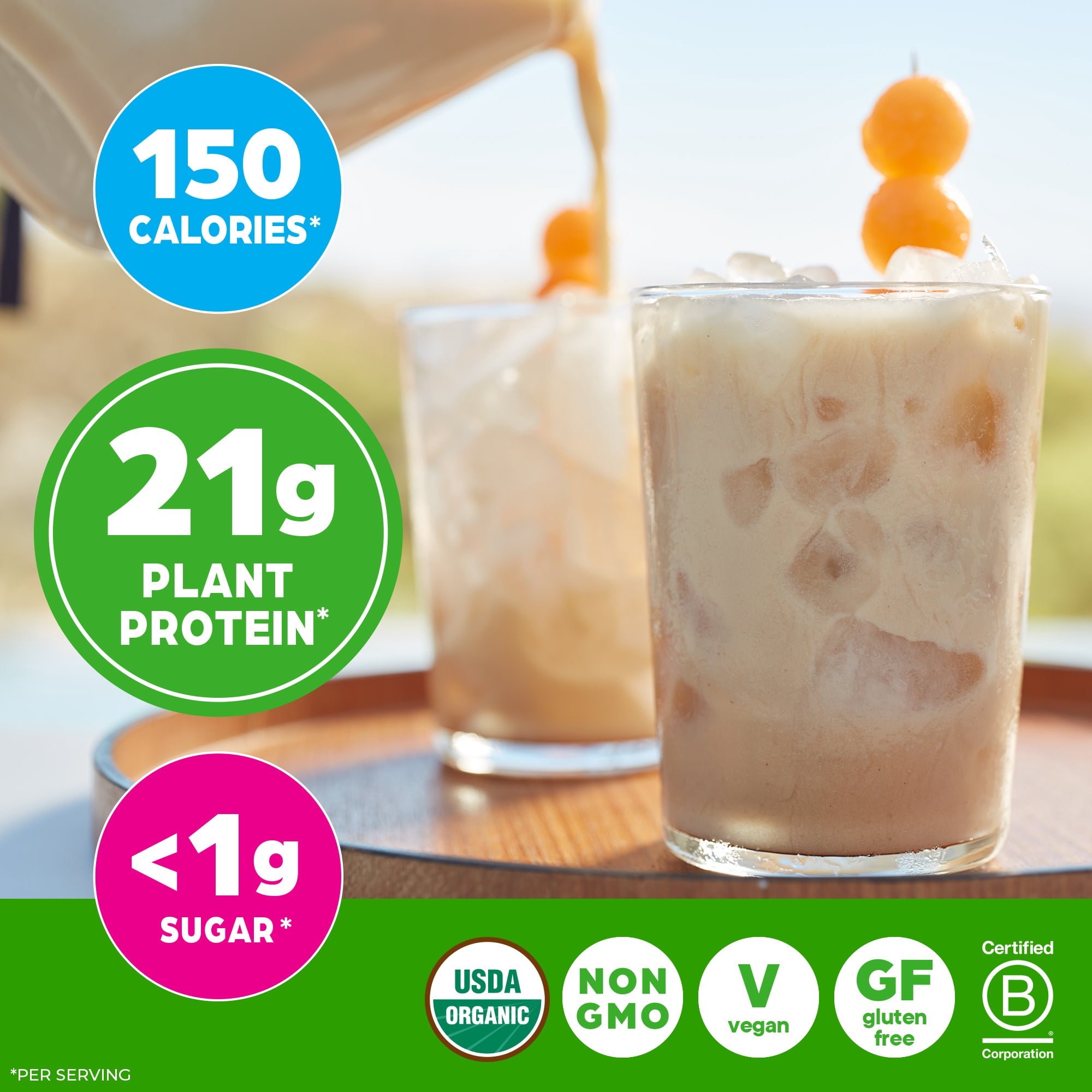 Orgain Organic Vegan 21g Protein Powder, Plant Based, Horchata 2.03lb