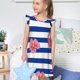thumbnail image 4 of Balery Flamingo Camisón de princesa para niñas, pijama de algodón con mangas abullonadas, suave y bonito.-XX-Large, 4 of 6
