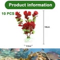 thumbnail image 2 of Laklulu 10 piezas de plantas de plástico, plantas artificiales de plástico largas para peceras, adornos decorativos, 2 of 5