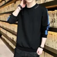 thumbnail image 2 of Sudaderas superiores Ropa para hombre Jersey Camiseta para hombre Cuello redondo Casual Negro F Con estilo coreano Talla Tendencias de moda 2024 A, 2 of 5