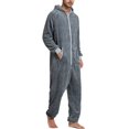 thumbnail image 2 of Innerwin Pyjama Imprimé Camouflage pour Hommes, Combinaison de Détente à Manches Longues, Justaucorps Chaud Gris Foncé S, 2 of 5