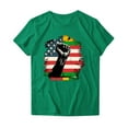 thumbnail image 4 of Honeeladyy 4th of July Shirts for Women Casual Solid Color Short Sleeve Tops Crew Neck Independence Day Shirts, Patriotic Tunic Tops to Wear with Leggings (Green,2XL), 4 of 4