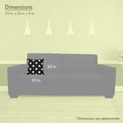 Majestic Home Goods Decorative Black Large Polka Dot Large Pillow
