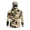 thumbnail image 5 of Sun Shirt UPF 50+ Men's Fishing Long Sleeve UV Protection Hoodie Hiking Rash Guard Swimming Running Yellow M, 5 of 6