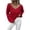 Red, variant on TFEOQRY Pullover Sweater for Women Fashion Solid Color Loose Knitwear Long Sleeved V-Neck Sweater Top Khaki