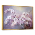 thumbnail image 2 of Designart "Watercolor Charm Of Pink Orchids" Flowers Floater Framed Canvas Wall Art, 2 of 5