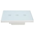 thumbnail image 3 of Interruptor Táctil Inteligente de 3 Bandas Panel de Vidrio Control Remoto por APLICACIÓN de Voz Interruptor de Luz Wifi para Google Home Enchufe de EE. UU. 100‑240V, 3 of 10