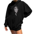 thumbnail image 1 of Sudadera estampada con capucha retro de manga larga suelta divertida vintage para mujer con mangas caídas en los hombros Pompotops  gfhjh7360, 1 of 7