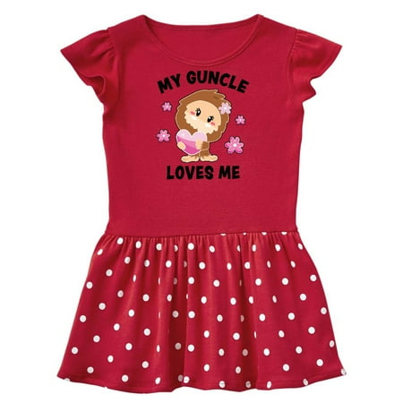

Inktastic My Guncle Loves Me with Bigfoot Gift Baby Girl Dress