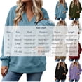 thumbnail image 3 of Xdegoge Women's V Neck Hoodie Pullover Sweatshirts Long Sleeve Casual Hooded Tops with Pocket Fall Winter Loose Fit Comfy Trendy Athletic Clothes, 3 of 9
