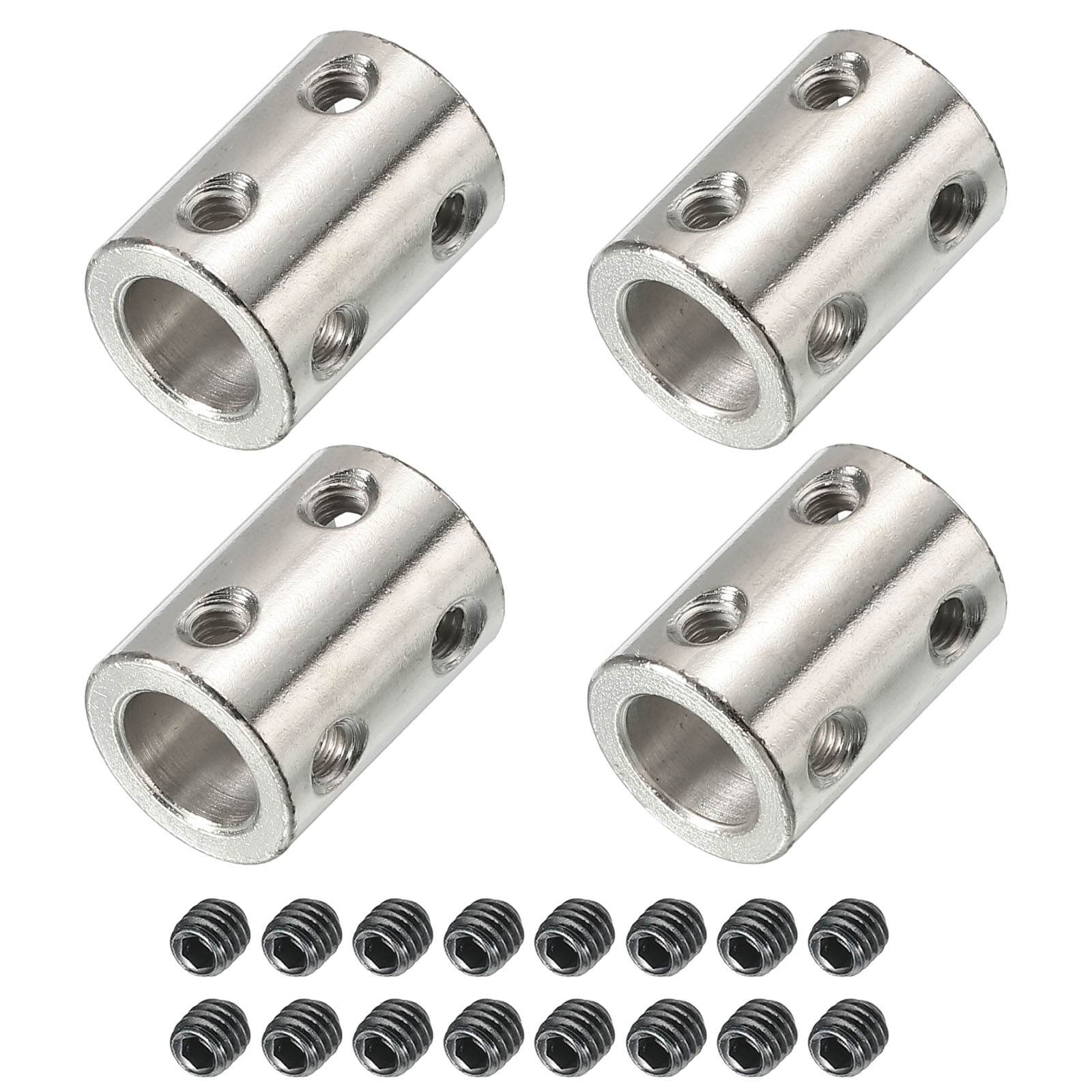 Uxcell Shaft Coupler Connector L22 x D16 10mm to 10mm Bore Stainless Steel Rigid Coupling w