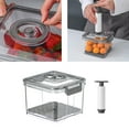 thumbnail image 3 of Food Storage for Vacuum Sealer Rectangle Organizer Vacuum Container Grey Grey 1.5L, 3 of 8