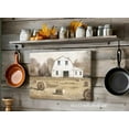 thumbnail image 2 of AVOI Old Barn Prints Farmhouse Decor, Fall Farm Scene Pictures for Wall, Country Artwork, Rural Wall Art, Wheat Field Straw Bales Painting on Canvas for Kitchen Unframe: 11x14inch(28x36cm), 2 of 5