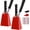 Red, variant on Cyrico Cowbells for Sporting Events, 2 Pack 10 Inch Large Hand Percussion Bells with Wrist Strap, Loud Noise Makers for Football Games, School Activities, and Musical Performances