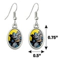 thumbnail image 4 of Batman Character Novelty Dangling Drop Oval Charm Earrings, 4 of 5