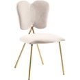 thumbnail image 5 of Meridian Furniture Angel Collection Modern Velvet Dining Chairs, Cream (Set of 2), 5 of 5