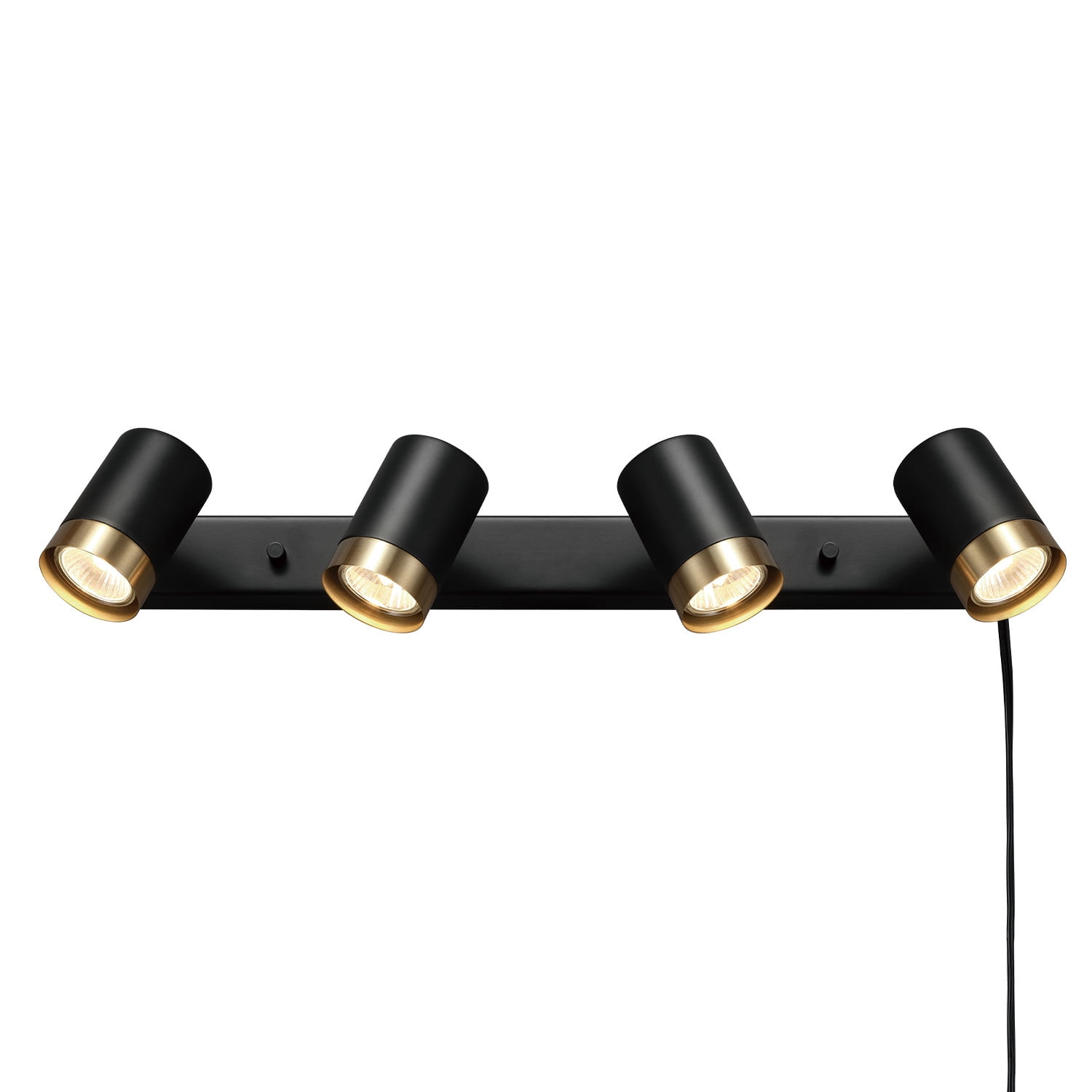 Globe Electric 22" Minimalist 4-Light Matte Black Plug-in Track Light