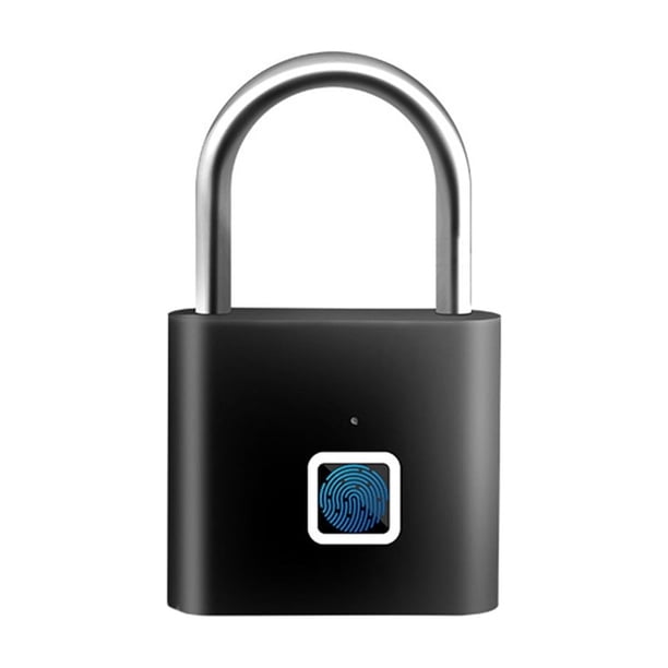 Cerradura de Huella Dactilar Impermeable, Sin Llave, con Control por Aplicación, Antirrobo, Inteligente, con Candado y Cerradura Electrónica para Puerta, Color Negro.