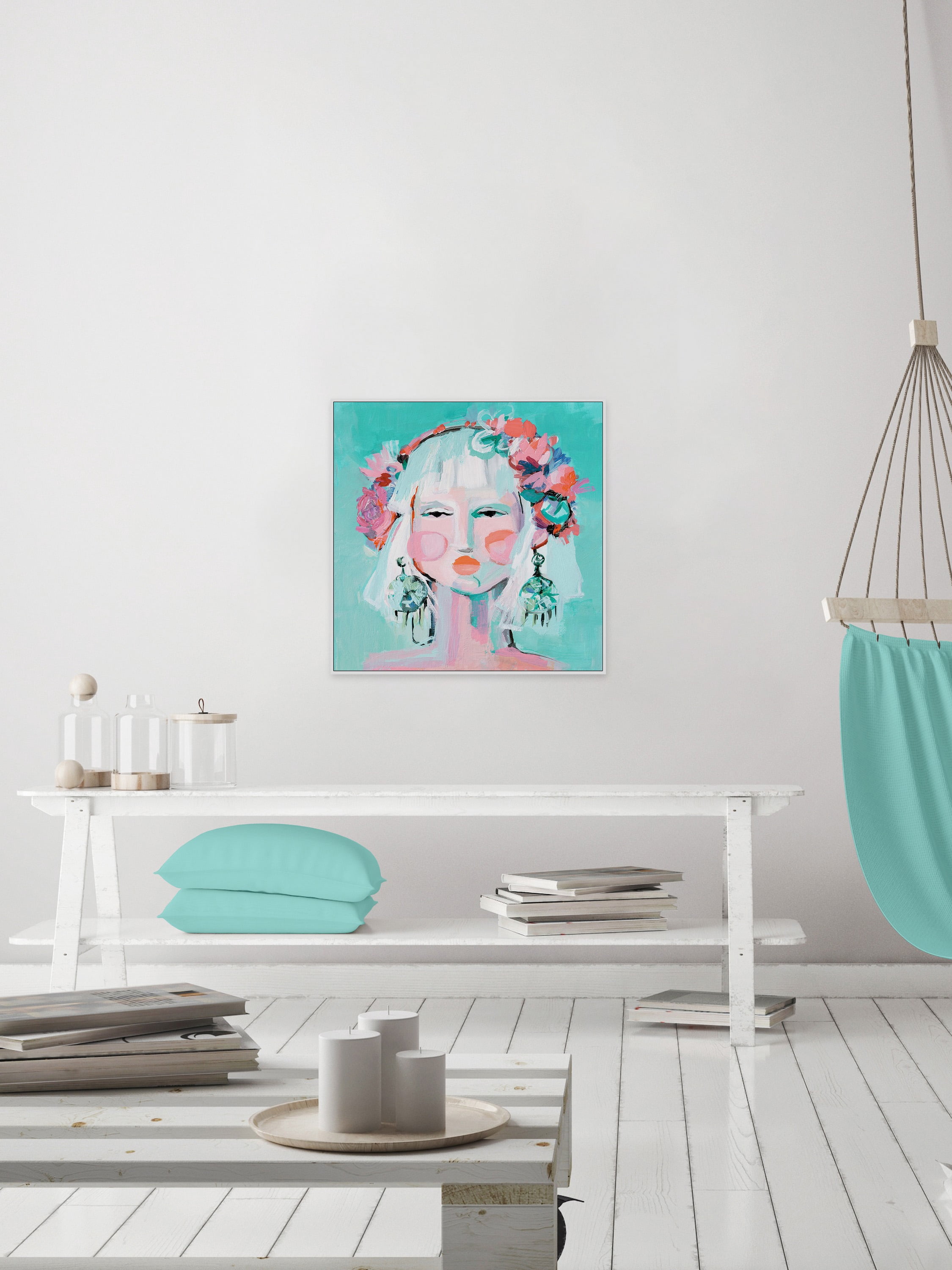 Painted Pretty Floater Framed Painting Print on Canvas