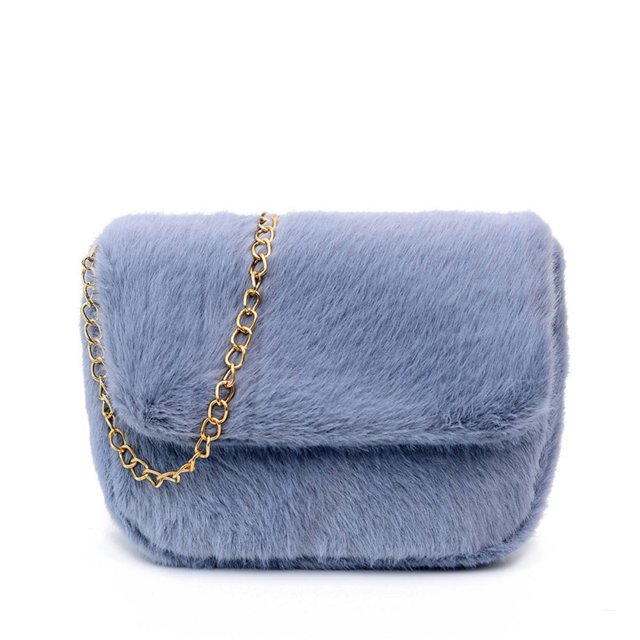 Bolso pequeño de felpa con cadena de mensajero de un hombro versátil a la moda Adepaton BST2001207-3