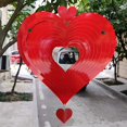 thumbnail image 4 of Campanas de viento cinético YONGSHENG en forma de corazón Rojo 12 pulgadas, 4 of 5
