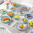 thumbnail image 6 of Malacasa 16 Pcs Dinnerware Sets for 4, Plates and Bowls Set, Stoneware Tableware Dishwasher Microwave Safe, Blue, 6 of 8