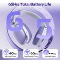 thumbnail image 4 of Bluetooth Headphones Over Ear, 65Hrs Playtime Wireless Headphones,Bass Boosted by 90%,Lightweight Headset with Deep Bass, Clear Call with 4 Noise Cancelling Mics,Low Latency for Travel Work Cellphone, 4 of 8