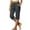 Dark Gray, variant on Luivaraty Capri Pants for Women Solid Color Straight Leg Pants Fashion Comfy Drawstring Side Split Capris with Pockets, S-2XL
