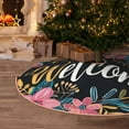 thumbnail image 5 of Bingfone Christmas Tree Skirt Mat Christmas Decoration Interior 48" -Floral Welcome Sign, 5 of 6