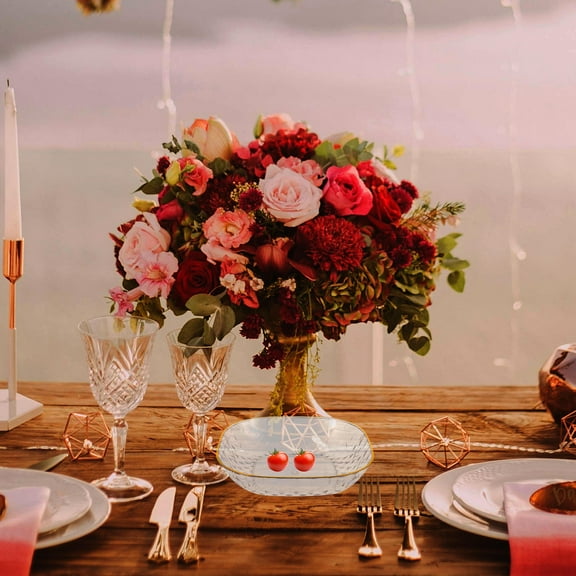 Hemoton 4pcs Plastic Serving Bowl Clear Mixing Bowl Transparent Dinner Plate for Serving Salad Fruit Popcorn Candy and Nuts