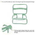 thumbnail image 3 of Uxcell 8.3"x5.9"x3.5" Clear Toiletry Makeup Cosmetic Bag with Zipper Handle, Green 2 Pack, 3 of 5