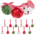 thumbnail image 2 of 12 Uds. Adorno de campana de estilo navideño árbol de Navidad DIY colgante de campana con lazo, 2 of 5