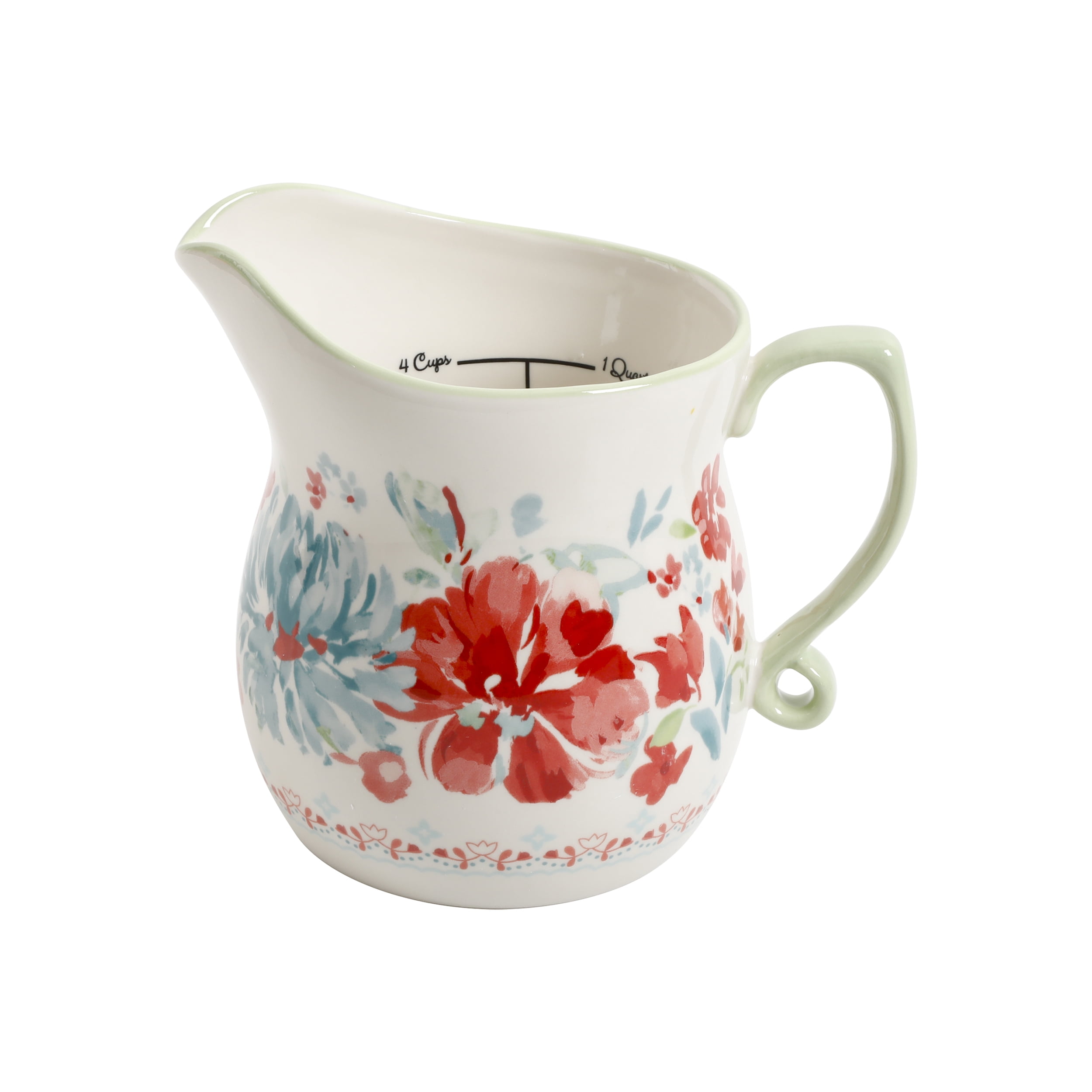 The Pioneer Woman Wildflower Whimsy Durable Stoneware 13-Piece Measuring Cup  Set 