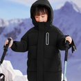thumbnail image 2 of DJDLJWCJ Boys Winter Jacket Thicken Puffer Long Length Parka Quilted Jacket with Hood Black Size 4T, 2 of 8