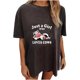 thumbnail image 1 of Moda mujer Casual cuello redondo manga corta impreso Tops camiseta señoras blusa suelta Pompotops hkajfhjk458357, 1 of 7