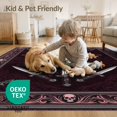thumbnail image 4 of ODIKA 6'x9' Washable Area Rug Easy Care, Non-Shedding, Ghost Dual Horror Skeleton Face Goth Blade Decorative Gothic for Queen Size Bedroom Under Bed Master Suite, 4 of 7