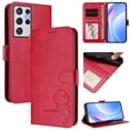 thumbnail image 3 of Phone Case for Samsung Galaxy S21 Ultra Flip Folio Rfid Blocking Pu Leather Card Slots Holder Kickstand Magnetic, 3 of 5