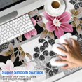 thumbnail image 2 of Long Mouse Pads for Desk,Pioneer Flower Floral Print Pattern Desk Mats on Top Of Desks, Desk Mouse Pad Extra Large with 3mm Non-Slip Base and Stitched Edge for Gaming,Office,Work,Home 47.3"x23.6", 2 of 6