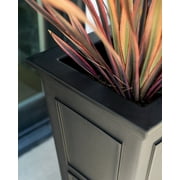 Veradek Brixton Tall 28 Plastic Planter 2-Pack Black