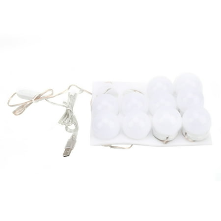

Cosmetic Lamp Mirror Lights Kit Round 10 Bulbs Stick On LED Bulbs For Makeup Vanity Table