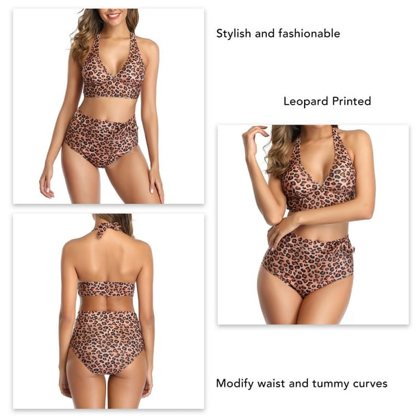 Vestidos De Baño Para Mujer Traje De BaÃ±o Leopardo Traje De Baño