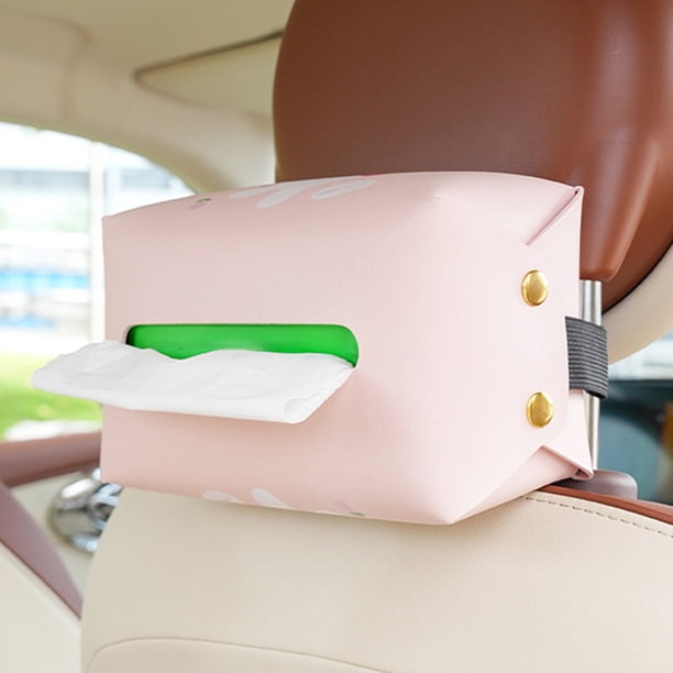 Caja de pañuelos para coche con forma de oso, cajón colgante para el respaldo del asiento del coche, caja de pañuelos multifuncional para coche
