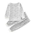 thumbnail image 4 of Wenfanal Girls' Long Sleeve Top and Joggers Pajama Set, 2-Piece ,Kid Painted Homewear Set Pajama Sets For Boy Girl Girls Fashion Size 6-7 Years,Pink, 4 of 4
