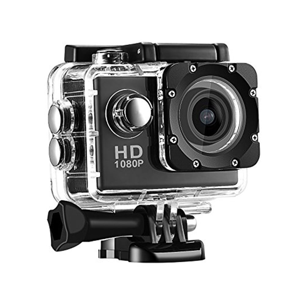 1080P 12Mp Action Camera Full Hd 2.0 Inch Screen 30M/98Ft Waterproof Sports Camera With Accessory Kits For Bicycle Motorcycle Diving Swimming Etc