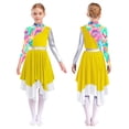 thumbnail image 5 of Zaldita Kids Girls Liturgical Praise Dance Dress Camouflage Print Long Sleeve Worship Lyrical Church Robe Dancewear Yellow 6, 5 of 6