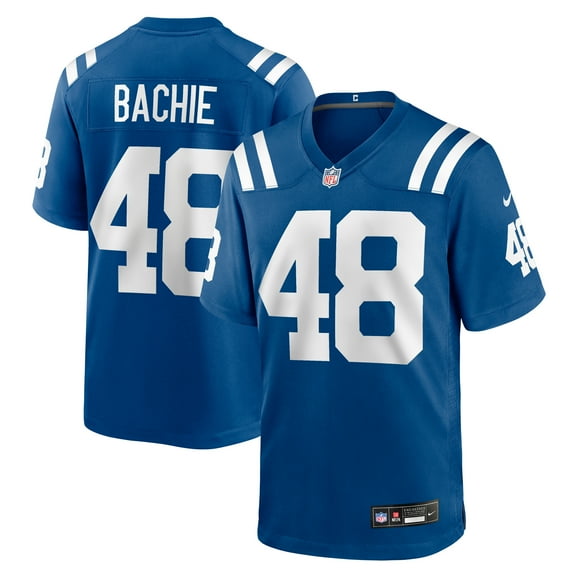 Men's Nike Joe Bachie Royal Indianapolis Colts Team Game Jersey