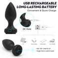 thumbnail image 5 of MLSICE 10 Vibrations Mode Waterproof Rechargeable Anal Vibrator Butt Plug Sex Toy For Men Women - Remote control, 5 of 6
