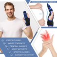thumbnail image 5 of TISMOD Trigger Finger Splint: Support the Middle, Index, Little or Ring Finger, Hand Splint Brace-Treating Hand Fractures, Arthritis, Mallet Finger or Metacarpal Fractures Blue (Left Hand, M), 5 of 7